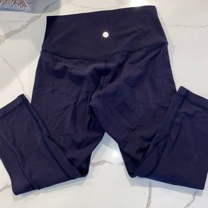 navy blue cropped align leggings